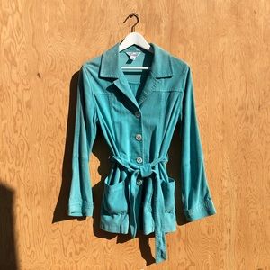 Turquoise suede jacket